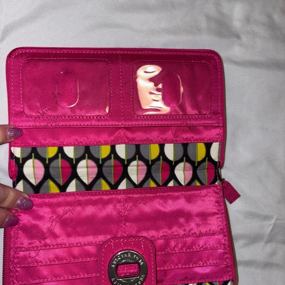 Vera Bradley Fuchsia Quilted Wallet - Picture 2 of 3